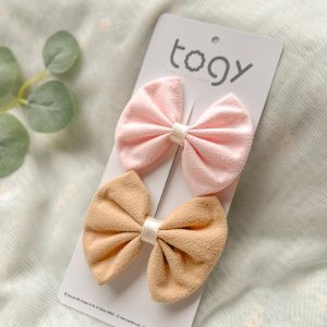 PUDRA & KAHVERENGİ FİYONK SAÇ TOKASI SETİ