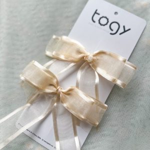 Ecru Tulle Bow Set